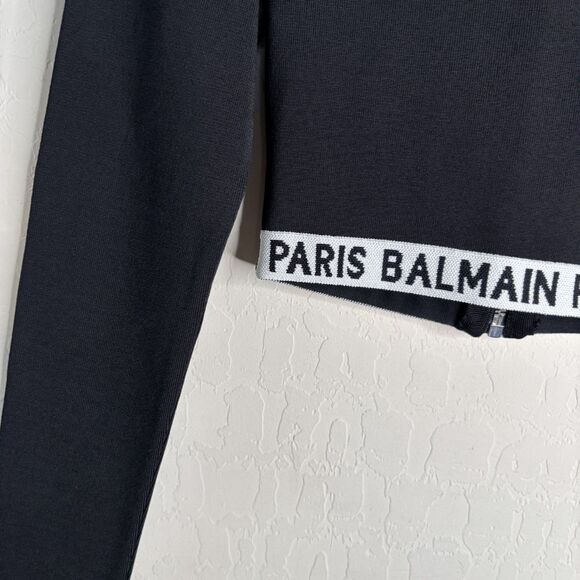 Balmain Knit Logo Crop Top - Picture 7 of 8
